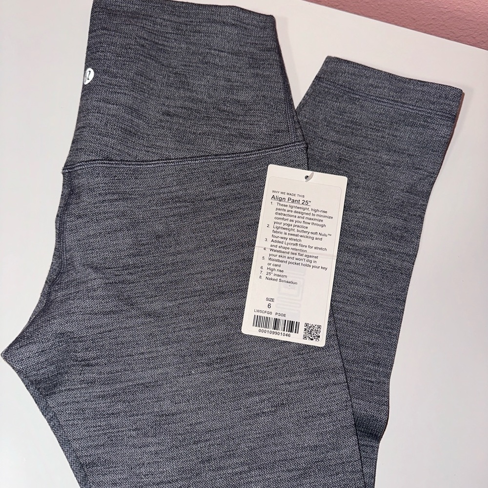 Lululemon athletica align super high rise 28” in weathered herringbone